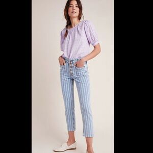 NWT Pilcro pinstripe high rise jeans. Size 28